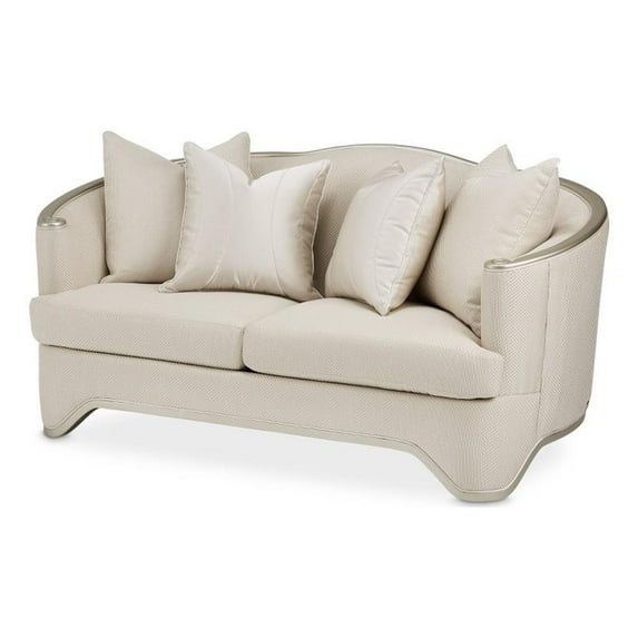 Michael Amini London Place Loveseat - Champagne/Platinum