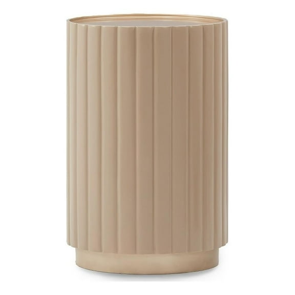 Michael Amini Malibu Crest Round Wood Chairside Table - Chardonnay