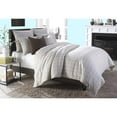 thumbnail image 1 of Michael Amini Manchester 7-Piece Queen Cotton & Linen Duvet Set in Cream, 1 of 2