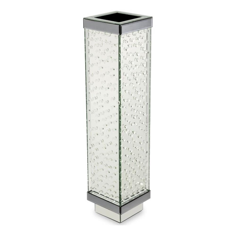 Tall Mirrored Crystal Decorative Floor Vase