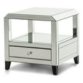 thumbnail image 1 of Michael Amini Montreal Mirrored Accent End Table with Drawer, 1 of 4