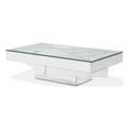 thumbnail image 1 of Michael Amini Montreal Rectangular Mirrored Geometric Cocktail Table, 1 of 7