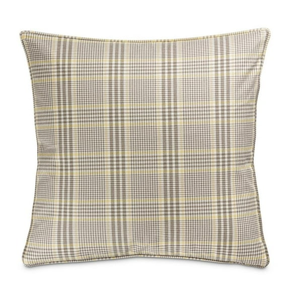 Michael Amini Newport Ardmore 22" Throw Pillow - Pewter/Yellow in Set of 2