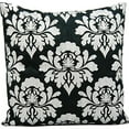 thumbnail image 1 of Michael Amini Pillow Black Silver Damask Pillow, 1 of 2