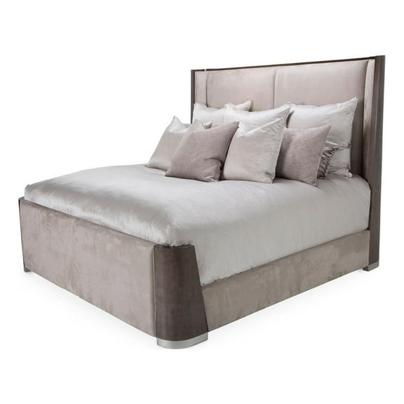 Michael Amini Roxbury Park Cal. King Dual Panel Bed in Slate