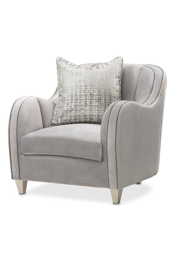 Roxbury Park Velvet Matching Chair in Steel Gray/Slate