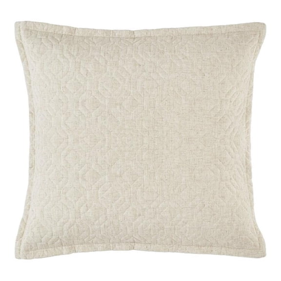 Michael Amini Taylor 26" Square Linen Blend Euro Sham - Natural