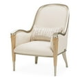 thumbnail image 1 of Michael Amini Villa Cherie Accent Chair - Pearl Fabric/Caramel, 1 of 14