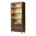 thumbnail image 1 of Michael Amini Villa Cherie Wood Bookcase with 2 Drawers in Hazelnut Brown, 1 of 16