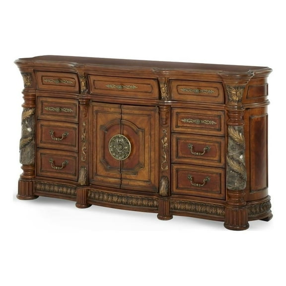 Michael Amini Villa Valencia Wood Dresser - Classic Chestnut