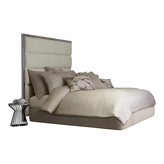 Michael Amini Westerly 9-piece Fabric Queen Comforter Set in Natural/Mushroom