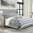 thumbnail image 1 of Michael Amini Yardley 5-Piece King Comforter Set - Navy, 1 of 17