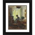 thumbnail image 1 of Michael Ancher 19x24 Black Ornate Framed Double Matted Museum Art Print Titled: Interie from the Artist's Home. Mrs. Anna Ancher by Sytoje (1915), 1 of 5