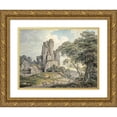 thumbnail image 1 of Michael Angelo Rooker 24x18 Gold Ornate Framed and Double Matted Museum Art Print Titled - A View of a Ruined Castle (circa 1798), 1 of 4
