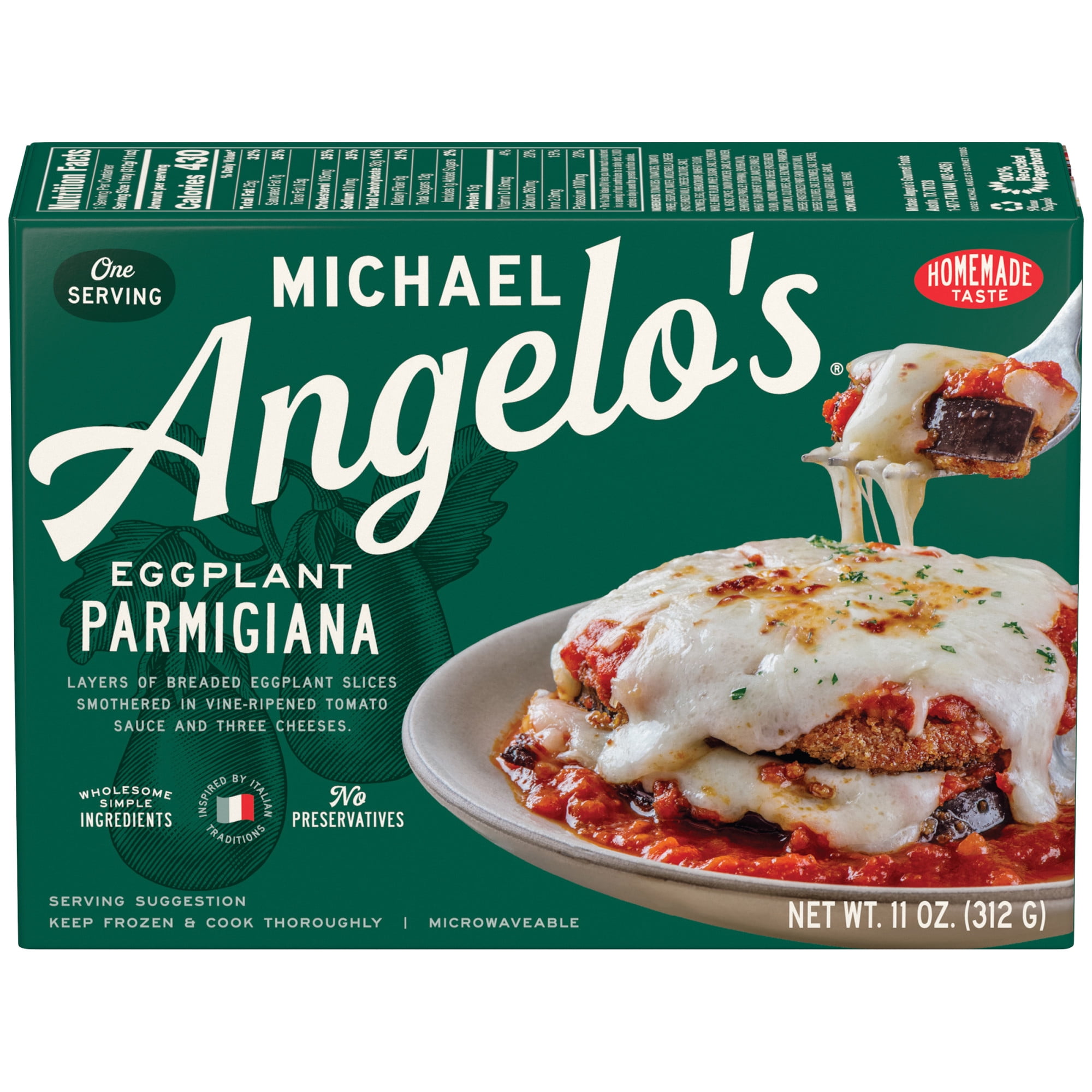 Michael Angelo's Eggplant Parmigiana Frozen, 11 oz Box