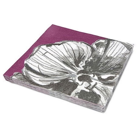 Michael Aram Madhouse Paper Napkins 24 Pack - Black Orchid (5.18" x 5.18")