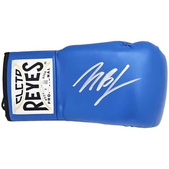 Michael B. Jordan Autographed Blue Reyes Boxing Glove Right Handed RH Beckett BAS Witness 220636