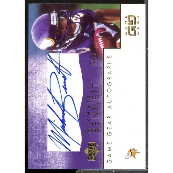 Michael Bennett Card 2001 UD Game Gear Autographs #MBGS