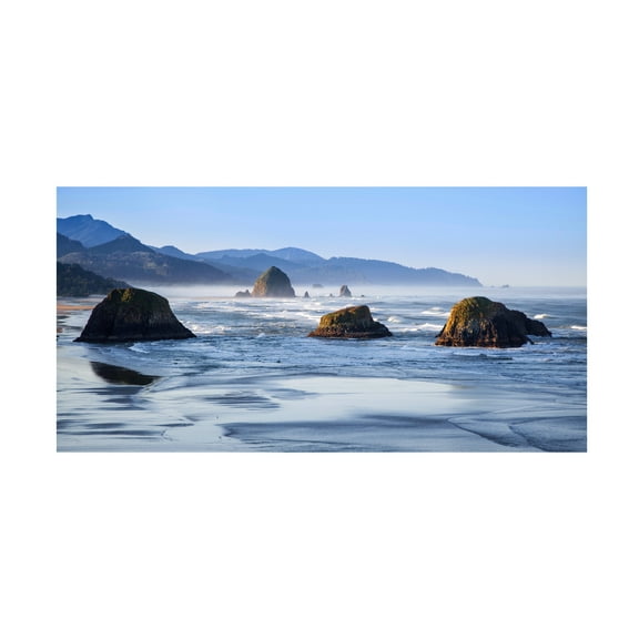 Trademark Fine Art Michael Broom Cannon Beach Oregon Canvas Wall Art - 16x32