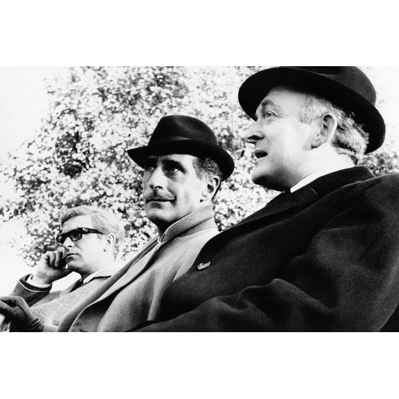 Michael Caine and Guy Doleman and Nigel Green in The Ipcress File seated in park 24x36 Poster