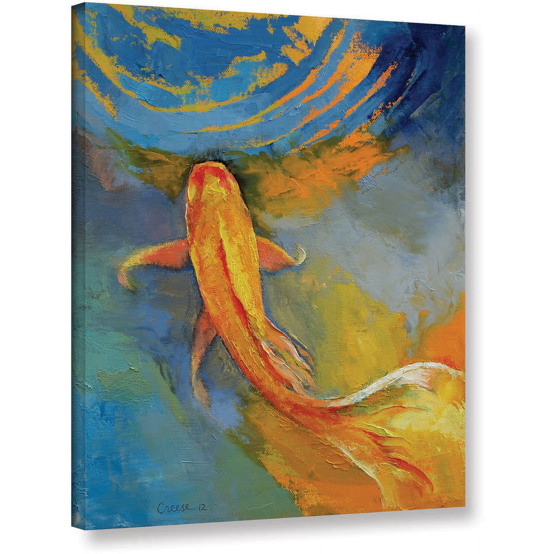 Michael Creese "Butterfly Koi" Gallery-wrapped Canvas Art