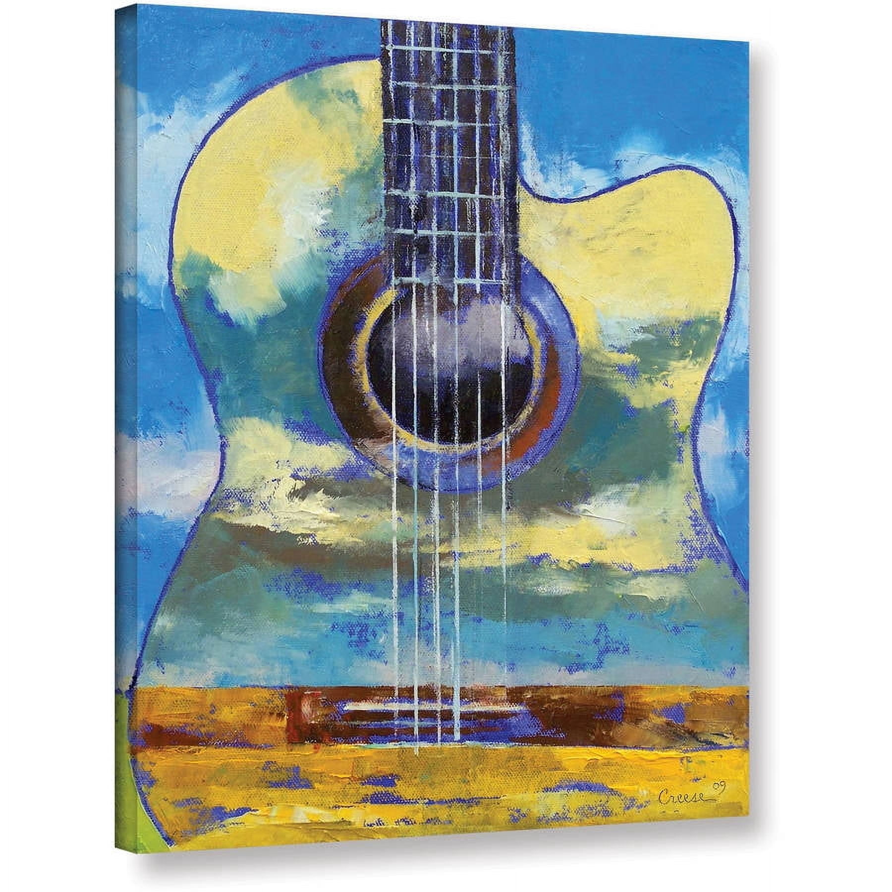 Michael Creese "Guitar and Clouds" Gallery-wrapped Canvas Art
