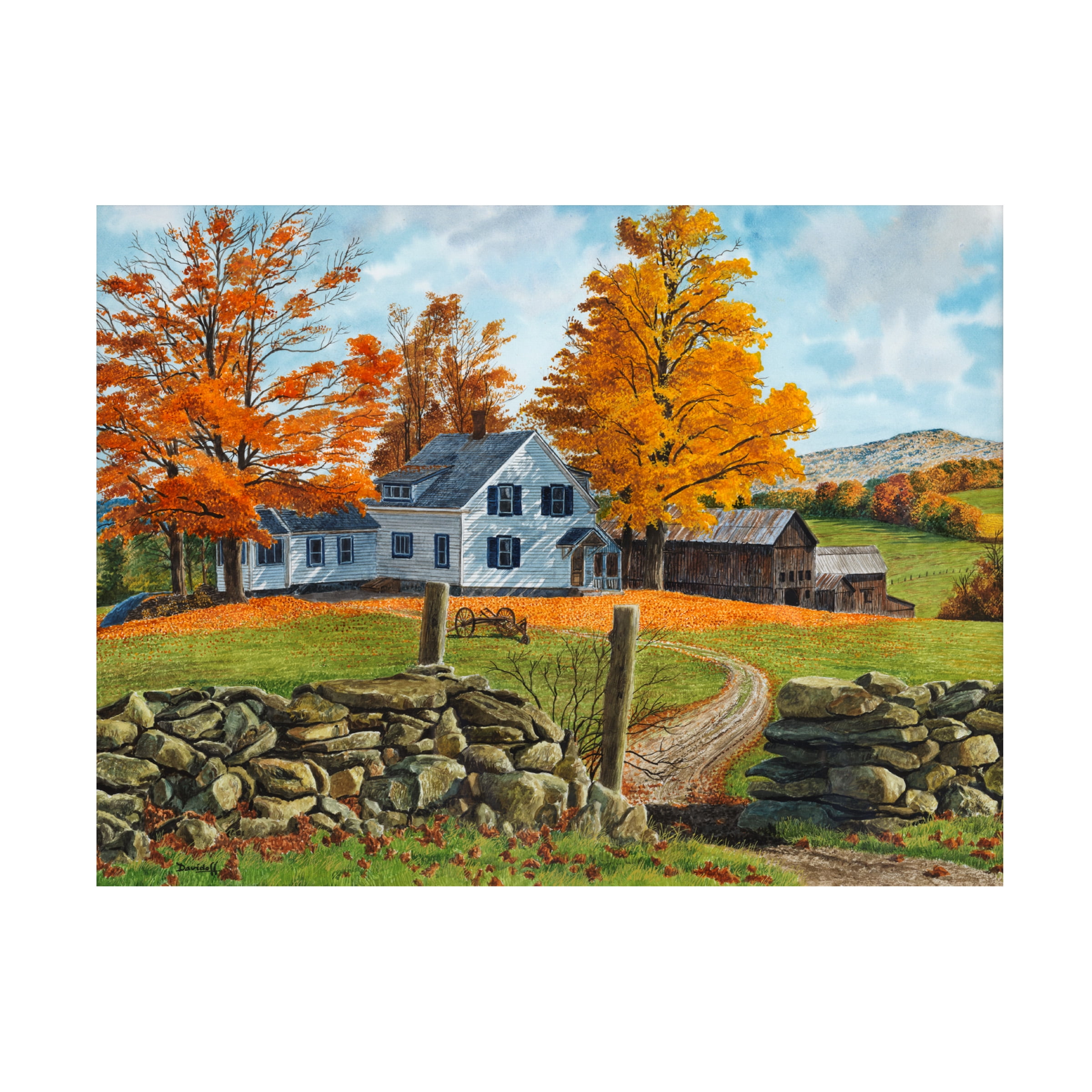Michael Davidoff Autumn Landscape Canvas Art in 35" x 47"