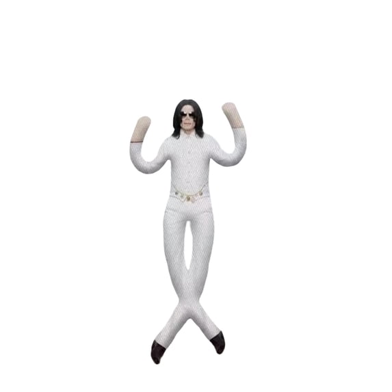 Michael Doll, MJ Mouse Inspired Plush with Bendable Wire Skeleton, King of Pop Poseable Stuffed Collectible Figure, Gift for Singer Fans