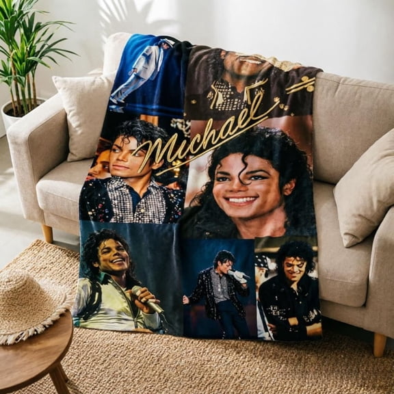 Michael Famous Music Ultra Soft Flannel Blanket, Cozy Warm Bedroom Couch Sofa Travel Camping Throw, Birthday Christmas Gift