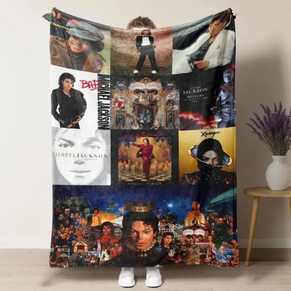 Michael Famous Music Blanket Ultra Soft Flannel Cozy Warm Bedroom Couch Sofa Travel Camping Throw Decor Decorative Throw Perfect Birthday Gift Christmas Gift
