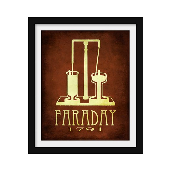 Michael Faraday Physics Wall Art Print, Unframed Paper Poster 8x10in