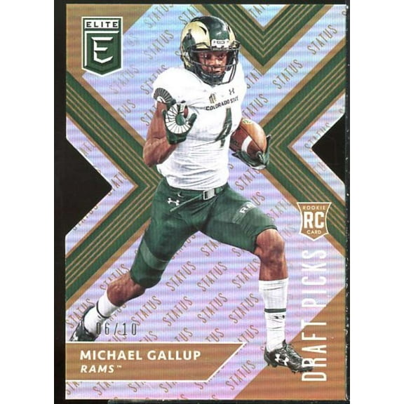 Michael Gallup Rookie Card 2018 Elite Draft Picks Status Die Cut Gold #142A
