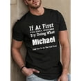 thumbnail image 1 of [Michael Graphic Tee] Michael Men's Graphic Tees - Print Short Sleeve Summer Casual Tee Top, 1 of 4