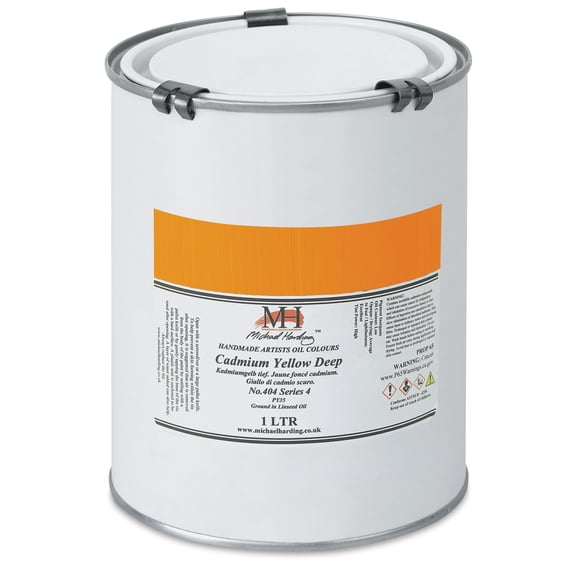 Michael Harding Artists Oil Color - Cadmium Yellow Deep, 1 Liter