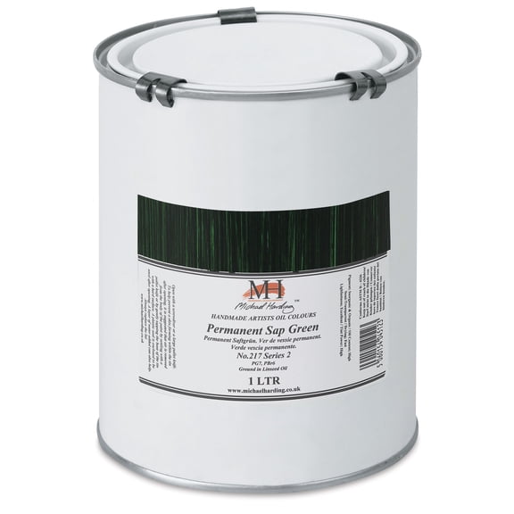 Michael Harding Artists Oil Color - Permanent Sap Green, 1 Liter