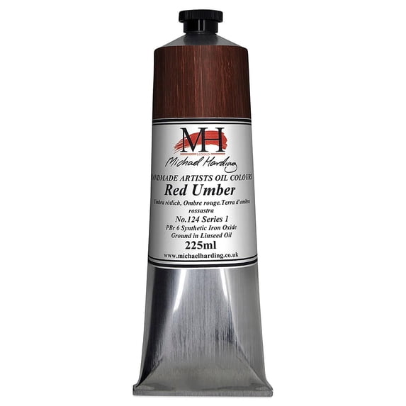 Michael Harding Artists Oil Color - Red Umber, 225 ml tube
