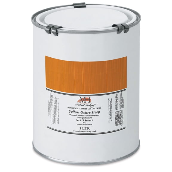 Michael Harding Artists Oil Color - Yellow Ochre Deep, 1 Liter