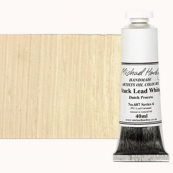 Michael Harding Handmade Artists Oil Color 40ml - Stack Lead White CN