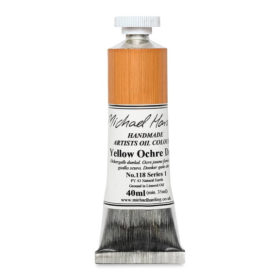 Michael Harding Artists Oil Color - Yellow Ochre Deep, 40 ml tube