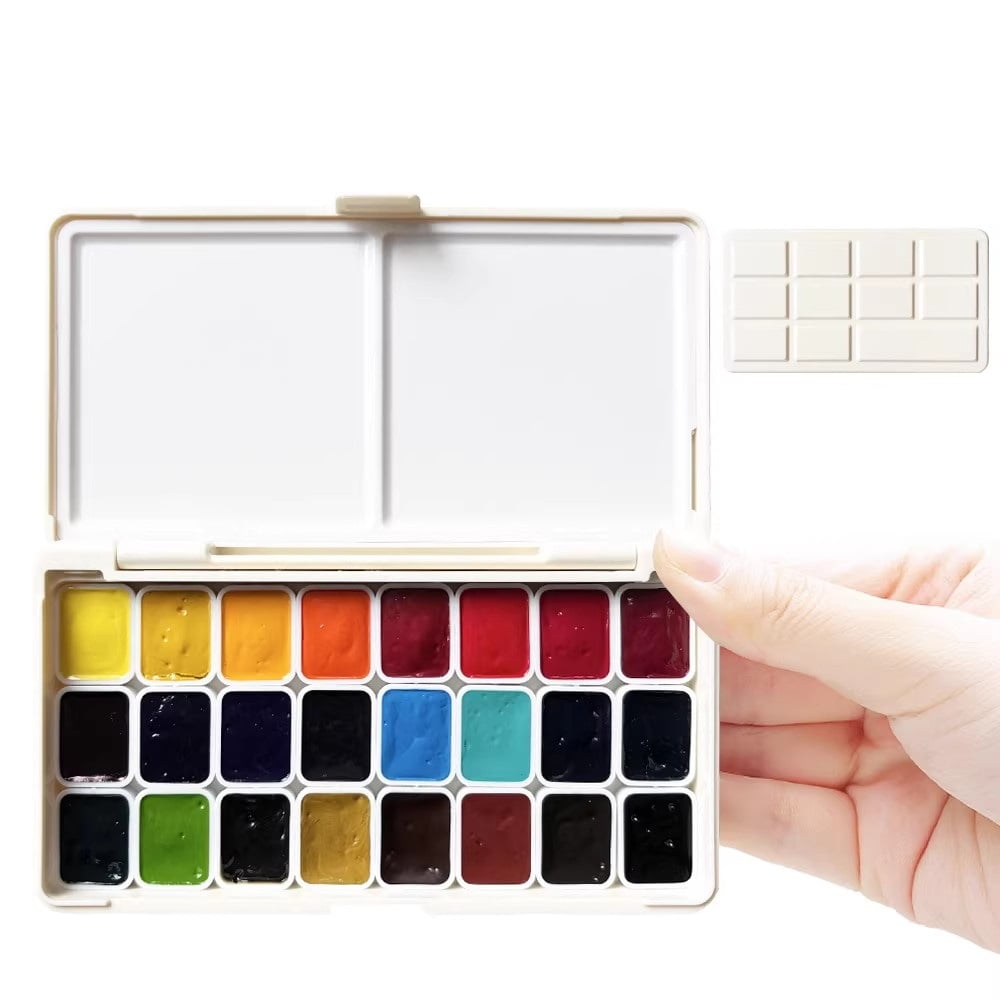 Michael Harding Professional Watercolor Set Handmade 24 Colors 1ml Artist Watercolor+Color Card