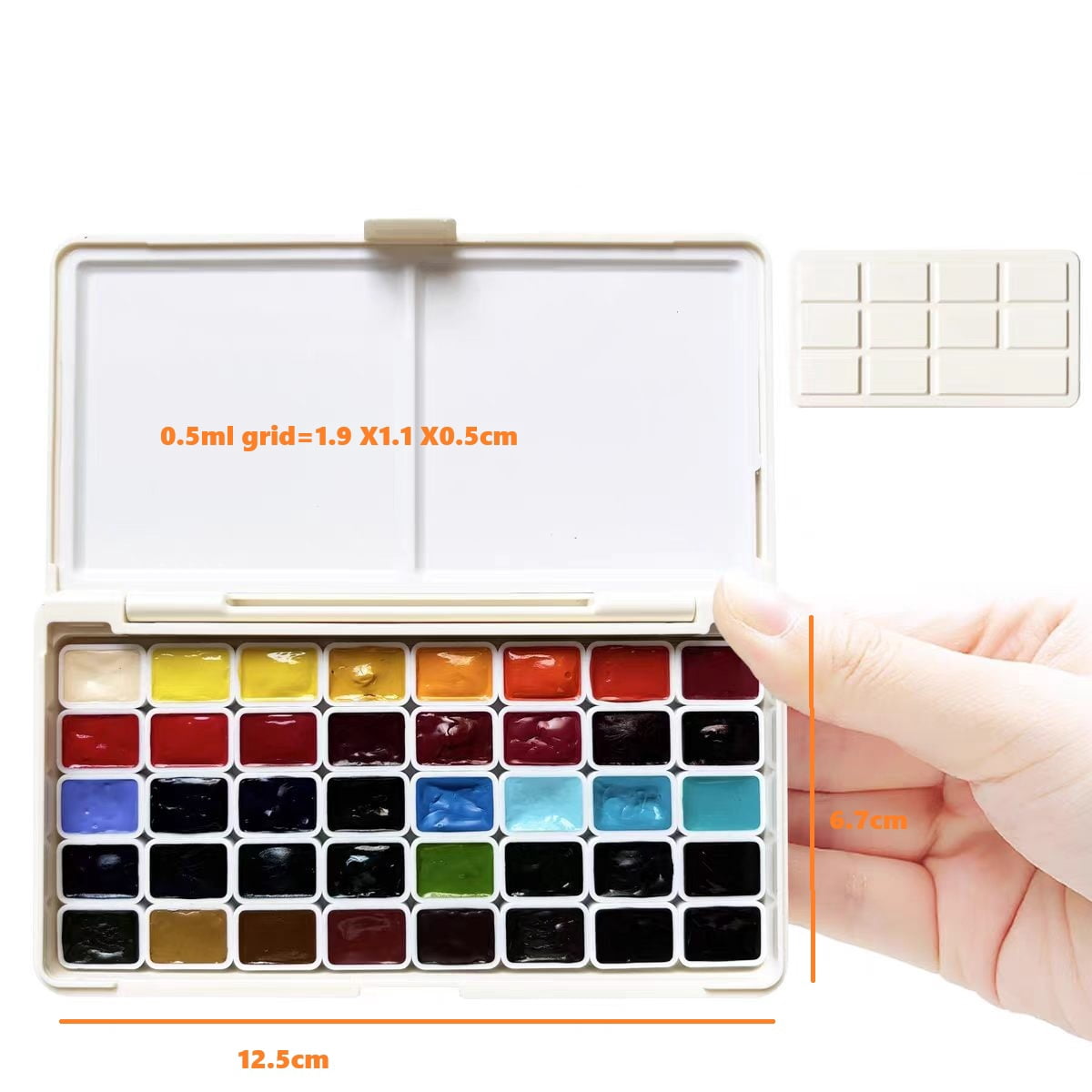 Michael Harding Professional Watercolor Set Handmade 40 Colors  0.5ml Artist Watercolor+Color Card