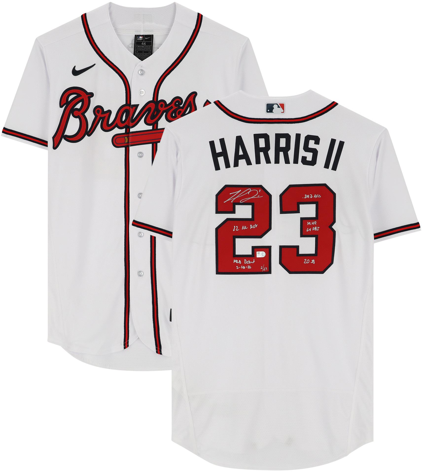 Michael Harris Atlanta Braves Autographed White Authentic Jersey with