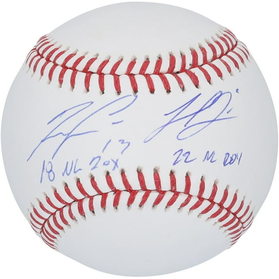 Michael Harris II and Ronald Acuna Jr. Atlanta Braves Autographed Baseball with "18 NL ROY" and "22 NL ROY" Inscriptions - Fanatics Authentic Certified
