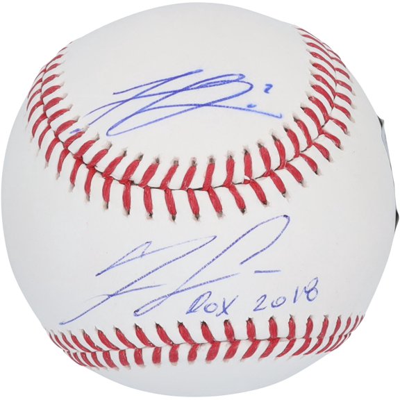 Michael Harris II and Ronald Acuna Jr. Atlanta Braves Autographed Baseball with "18 NL ROY" Inscription - Fanatics Authentic Certified