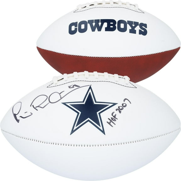 Michael Irvin Dallas Cowboys Autographed Franklin White Panel Football with "HOF 2007" Inscription - Fanatics Authentic Certified