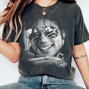 Michael J Smiling T-Shirt, King of Pop Vintage Style, Bad World Tour Era, 80s Music Fan Gift