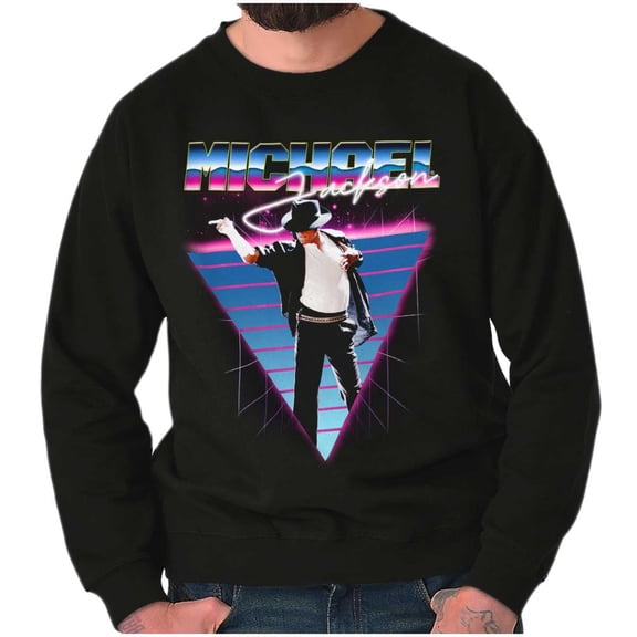 Michael Jackson 80s Iconic Pop Pose Unisex Plus Fleece Graphic Sweatshirt Brisco Brands 4X