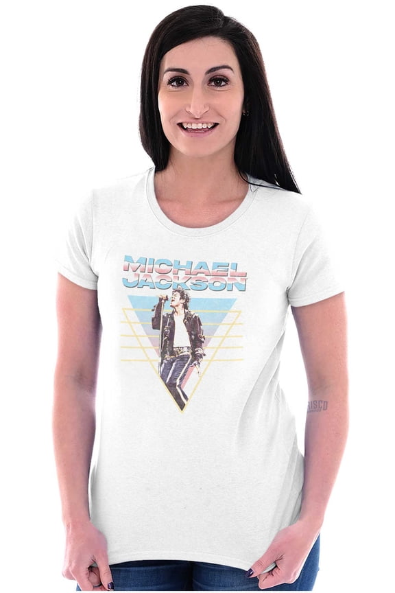 90s King of Pop Womens Slim Fit Graphic Tee Brisco Brands L