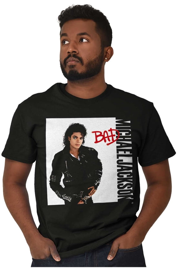 Michael Jackson Bad Album Cover Men's Graphic T Shirt Tees Brisco Brands M
