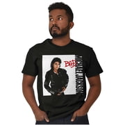 Michael Jackson Bad Album Cover Crew Neck Short Sleeve Graphic Tee Brisco Brands M